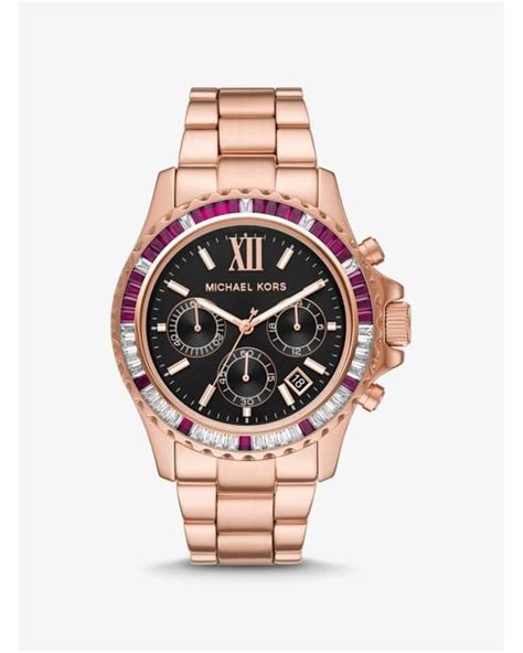 michael kors everest watch rose gold|Oversized Everest Rose Gold.